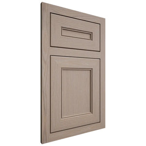 Shiloh Cabinetry Flush Inset Landes White Oak Plain Cut Whitewash Door