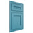 Shiloh Cabinetry Flush Inset Landes White Oak Quarter Sawn Aqua Door