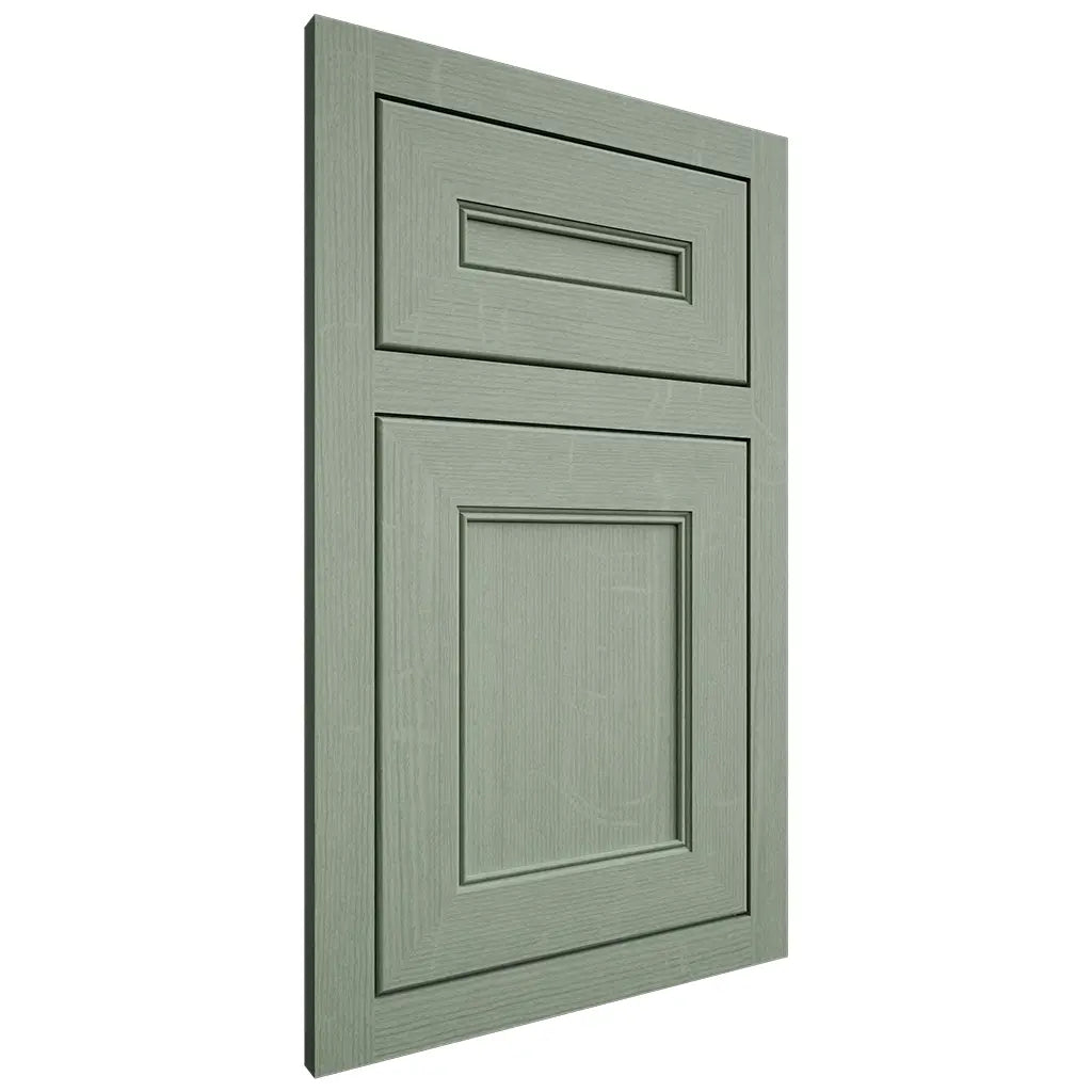 Shiloh Cabinetry Flush Inset Landes White Oak Quarter Sawn Moss Door