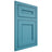 Shiloh Cabinetry Flush Inset Landes White Oak Rift Cut Aqua Door