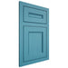Shiloh Cabinetry Flush Inset Landes White Oak Rift Cut Aqua Door