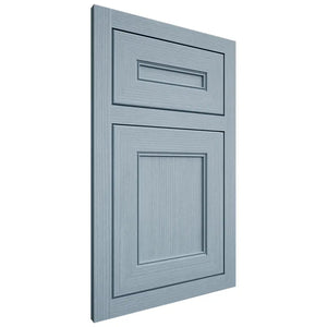 Shiloh Cabinetry Flush Inset Landes White Oak Rift Cut Sky Door