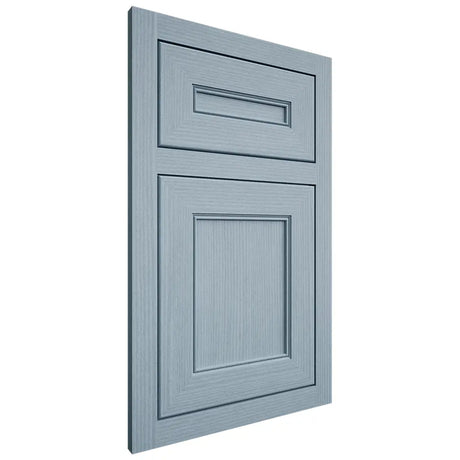 Shiloh Cabinetry Flush Inset Landes White Oak Rift Cut Sky Door