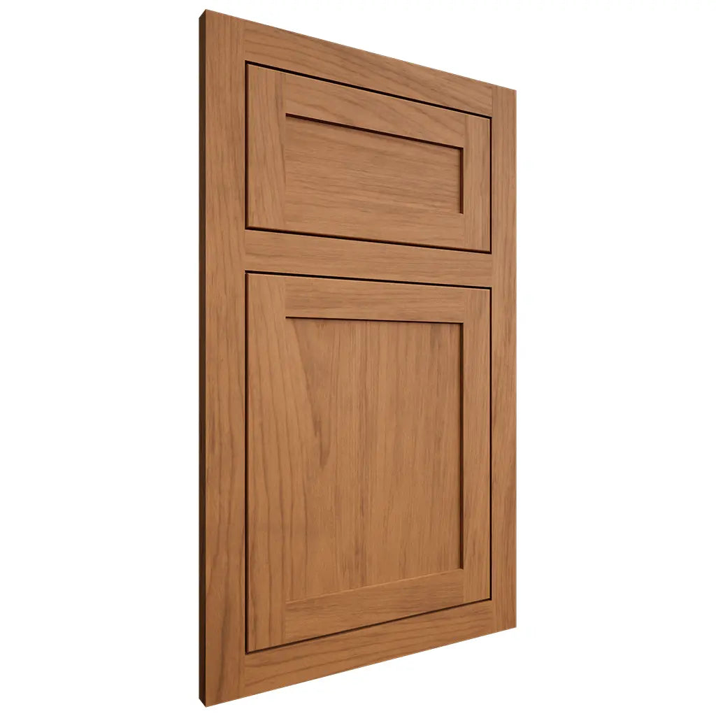 Shiloh Cabinetry Flush Inset Malibu Alder Plain Cut Caramel Door