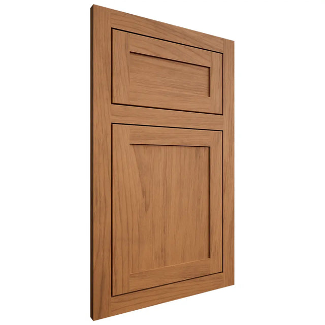 Shiloh Cabinetry Flush Inset Malibu Alder Plain Cut Caramel Door