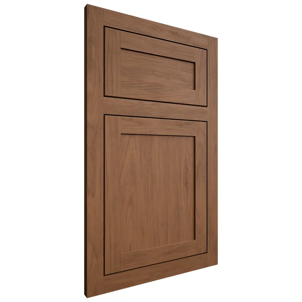 Shiloh Cabinetry Flush Inset Malibu Alder Plain Cut Walnut Door