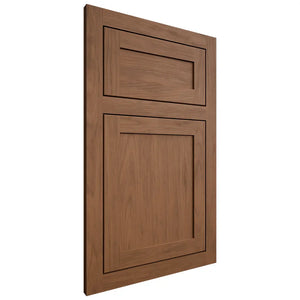 Shiloh Cabinetry Flush Inset Malibu Alder Plain Cut Walnut Door