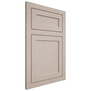 Shiloh Cabinetry Flush Inset Malibu Alder Plain Cut White Sands Door