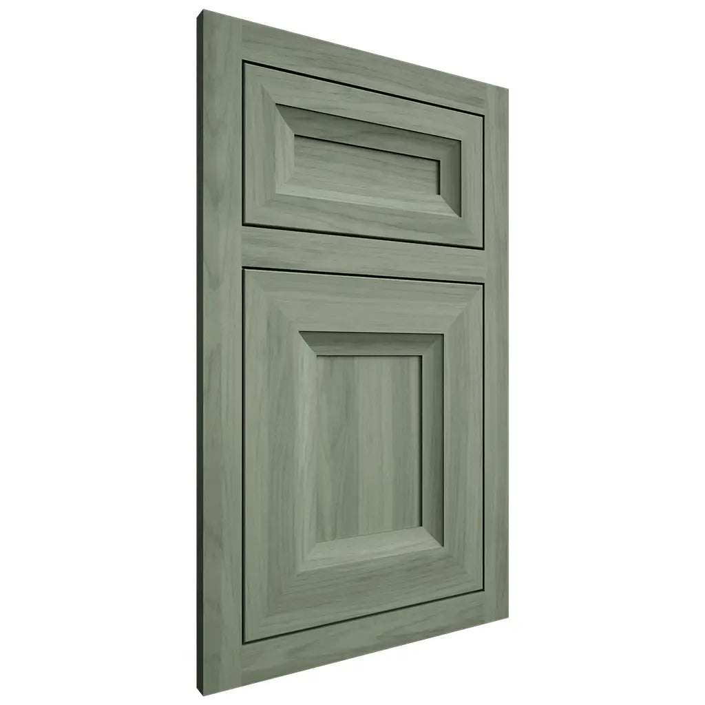 Shiloh Cabinetry Flush Inset Malibu Hickory Plain Cut Moss Door