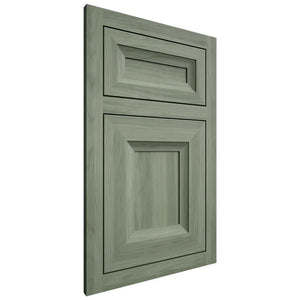 Shiloh Cabinetry Flush Inset Malibu Hickory Plain Cut Moss Door