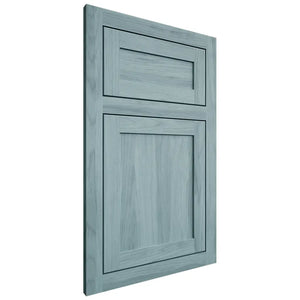 Shiloh Cabinetry Flush Inset Malibu Hickory Plain Cut Sky Door