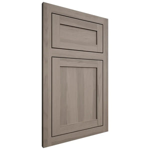 Shiloh Cabinetry Flush Inset Malibu Hickory Plain Cut Sterling Door