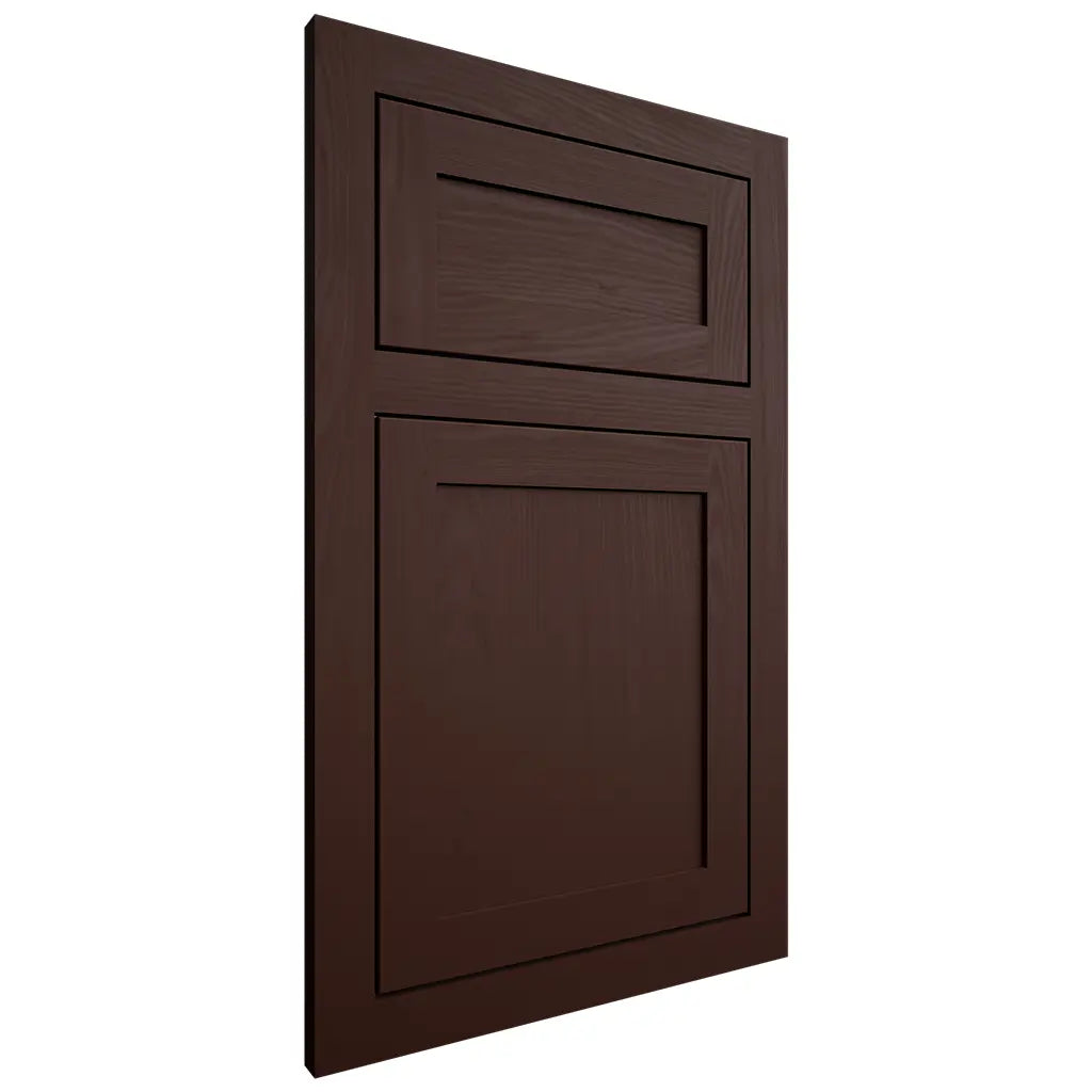 Shiloh Cabinetry Flush Inset Malibu Maple Plain Cut Cocoa Door