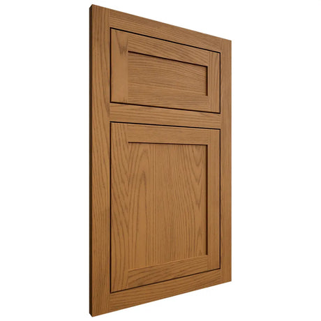 Shiloh Cabinetry Flush Inset Malibu Red Oak Plain Cut Autumn Door