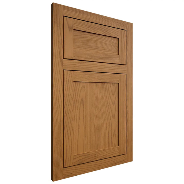Shiloh Cabinetry Flush Inset Malibu Red Oak Plain Cut Autumn Door