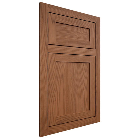 Shiloh Cabinetry Flush Inset Malibu Red Oak Plain Cut Braun Door