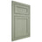 Shiloh Cabinetry Flush Inset Malibu Red Oak Plain Cut Moss Door