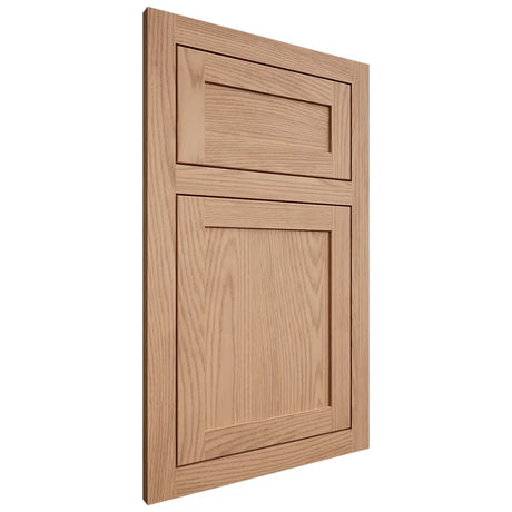Shiloh Cabinetry Flush Inset Malibu Red Oak Plain Cut Natural Door
