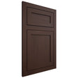 Shiloh Cabinetry Flush Inset Malibu Walnut Plain Cut Bison Door