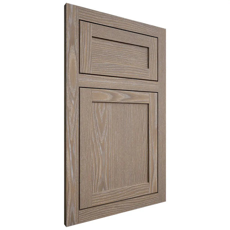 Shiloh Cabinetry Flush Inset Malibu White Oak Plain Cut Almond Door