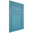 Shiloh Cabinetry Flush Inset Malibu White Oak Plain Cut Aqua Door