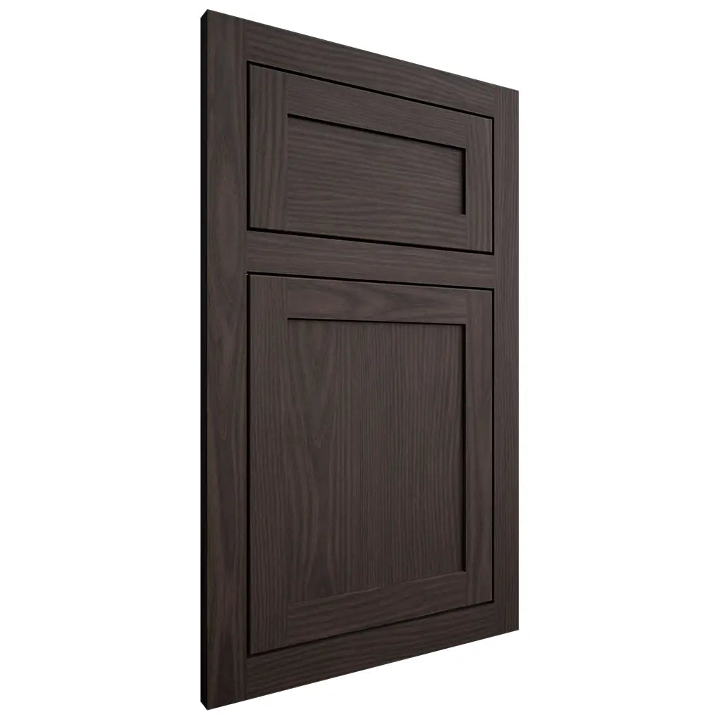 Shiloh Cabinetry Flush Inset Malibu White Oak Plain Cut Morel Door