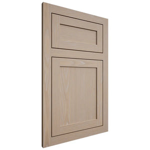 Shiloh Cabinetry Flush Inset Malibu White Oak Plain Cut Straw Door