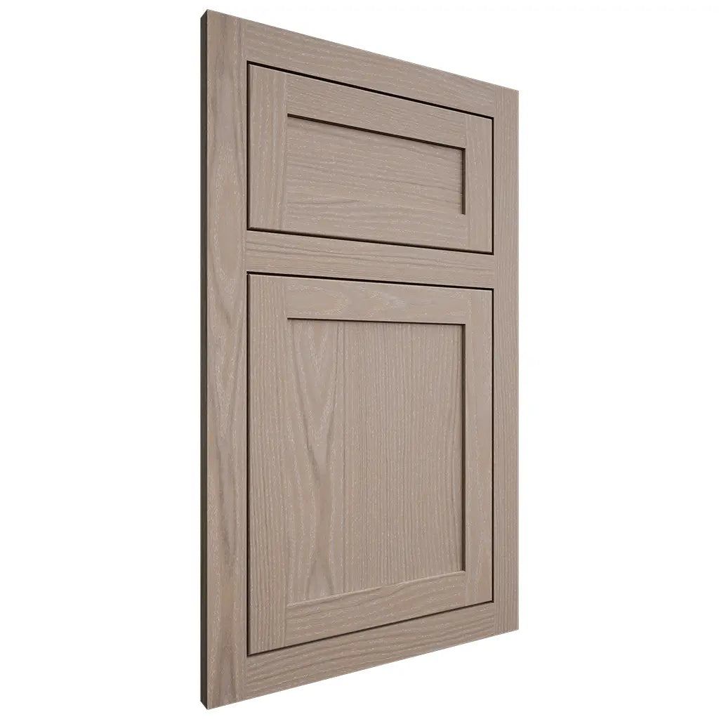 Shiloh Cabinetry Flush Inset Malibu White Oak Plain Cut Whitewash Door