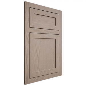 Shiloh Cabinetry Flush Inset Malibu White Oak Plain Cut Whitewash Door