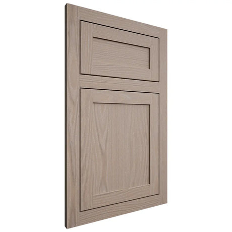 Shiloh Cabinetry Flush Inset Malibu White Oak Plain Cut Whitewash Door