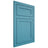 Shiloh Cabinetry Flush Inset Malibu White Oak Quarter Sawn Aqua Door