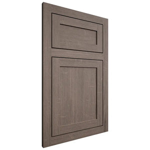 Shiloh Cabinetry Flush Inset Malibu White Oak Quarter Sawn Clay Door