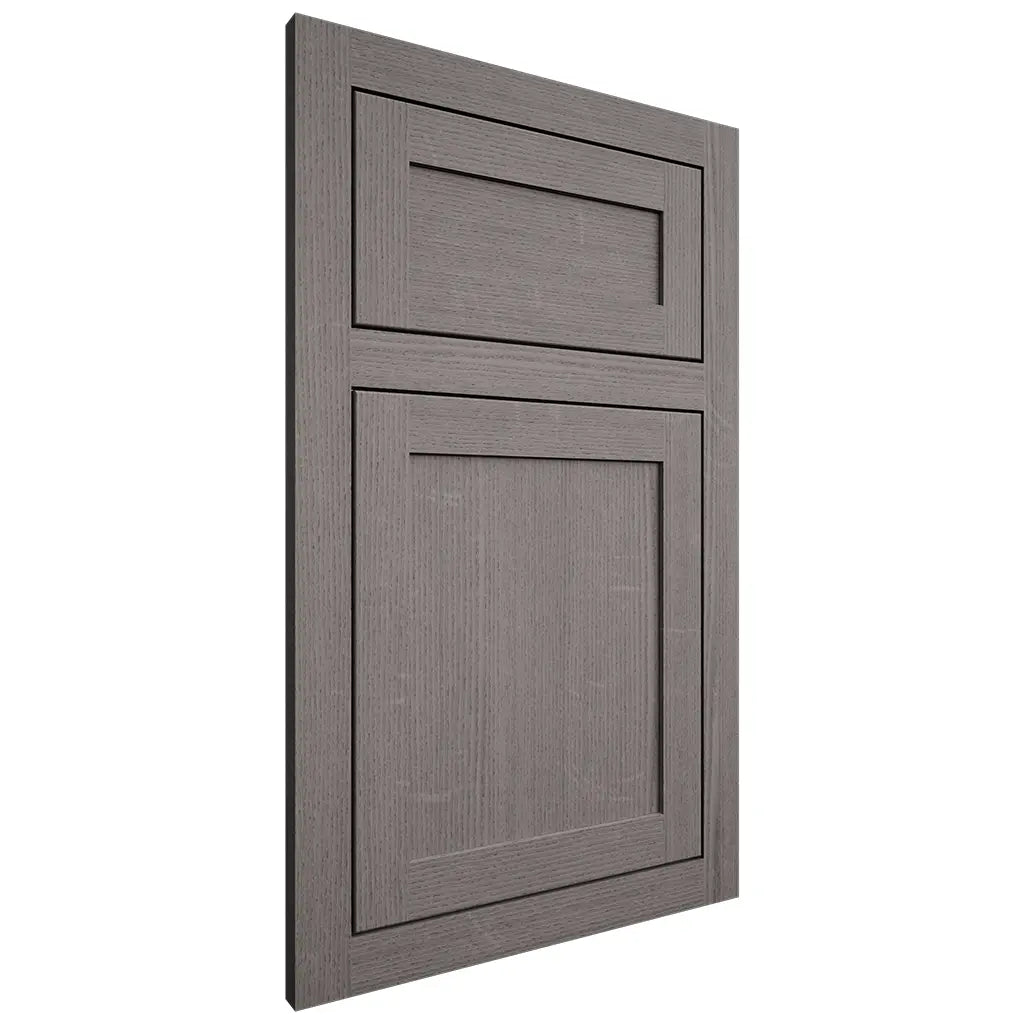 Shiloh Cabinetry Flush Inset Malibu White Oak Quarter Sawn Flagstone Door
