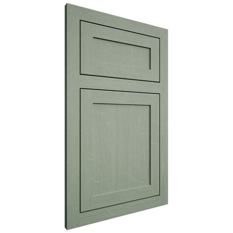 Shiloh Cabinetry Flush Inset Malibu White Oak Quarter Sawn Moss Door
