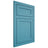 Shiloh Cabinetry Flush Inset Malibu White Oak Rift Cut Aqua Door