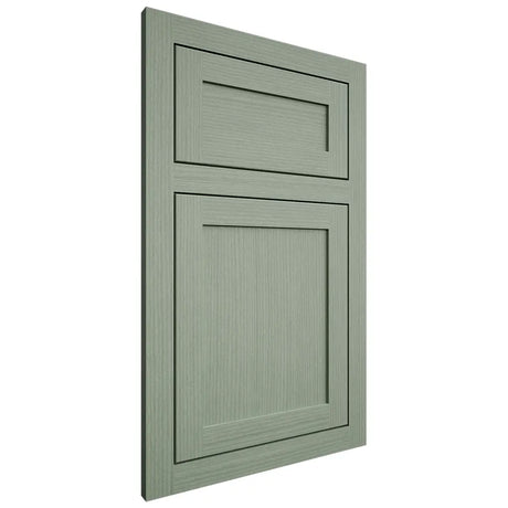 Shiloh Cabinetry Flush Inset Malibu White Oak Rift Cut Moss Door
