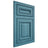 Shiloh Cabinetry Flush Inset Manchester Hickory Plain Cut Aqua Door