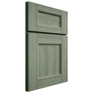 Shiloh Cabinetry Flush Inset Manchester Hickory Plain Cut Moss Door