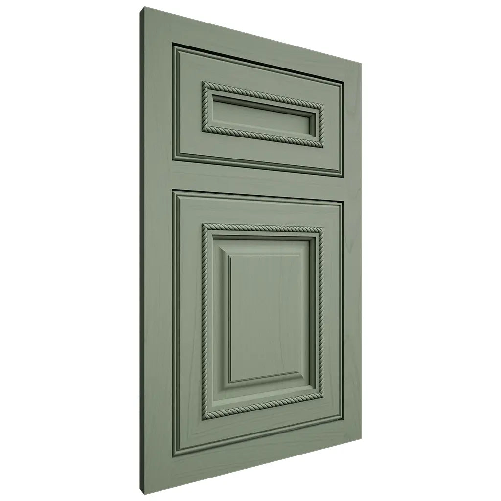 Shiloh Cabinetry Flush Inset Manchester Poplar Plain Cut Moss Door