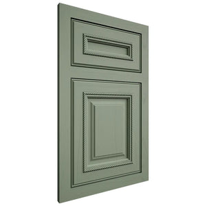 Shiloh Cabinetry Flush Inset Manchester Poplar Plain Cut Moss Door