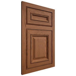 Shiloh Cabinetry Flush Inset Manchester Red Oak Plain Cut Braun Door