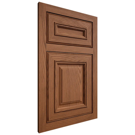 Shiloh Cabinetry Flush Inset Manchester Red Oak Plain Cut Braun Door