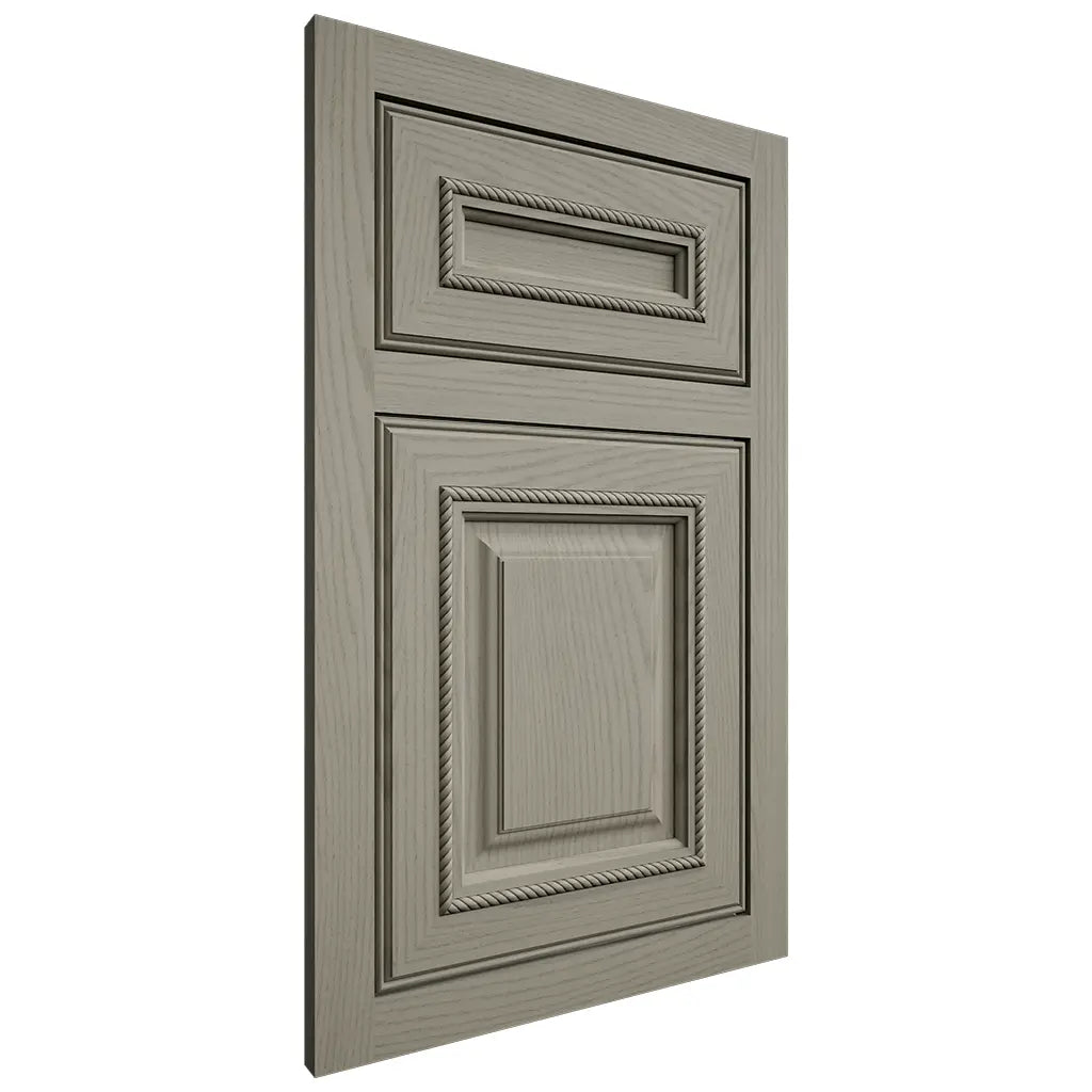 Shiloh Cabinetry Flush Inset Manchester Red Oak Plain Cut Thyme Door