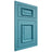 Shiloh Cabinetry Flush Inset Montgomery Alder Plain Cut Aqua Door