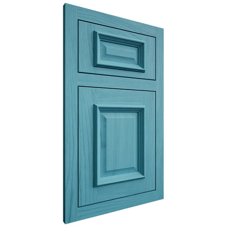 Shiloh Cabinetry Flush Inset Montgomery Alder Plain Cut Aqua Door
