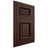 Shiloh Cabinetry Flush Inset Montgomery Alder Plain Cut Umber Door