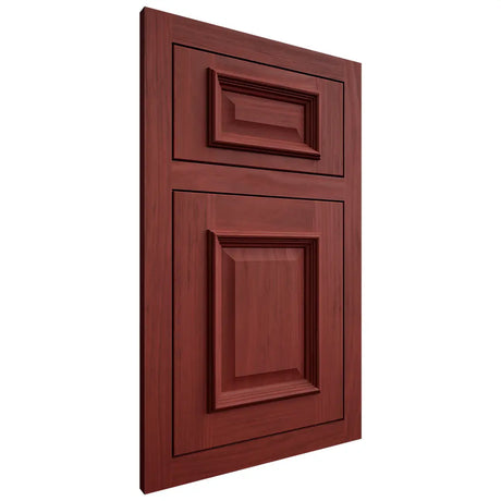 Shiloh Cabinetry Flush Inset Montgomery Cherry Plain Cut Red Door