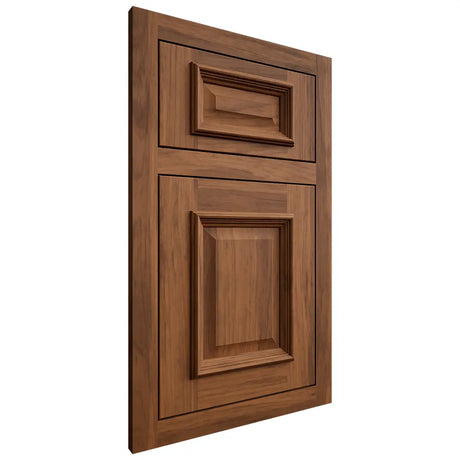 Shiloh Cabinetry Flush Inset Montgomery Hickory Plain Cut Burnt Sugar Door