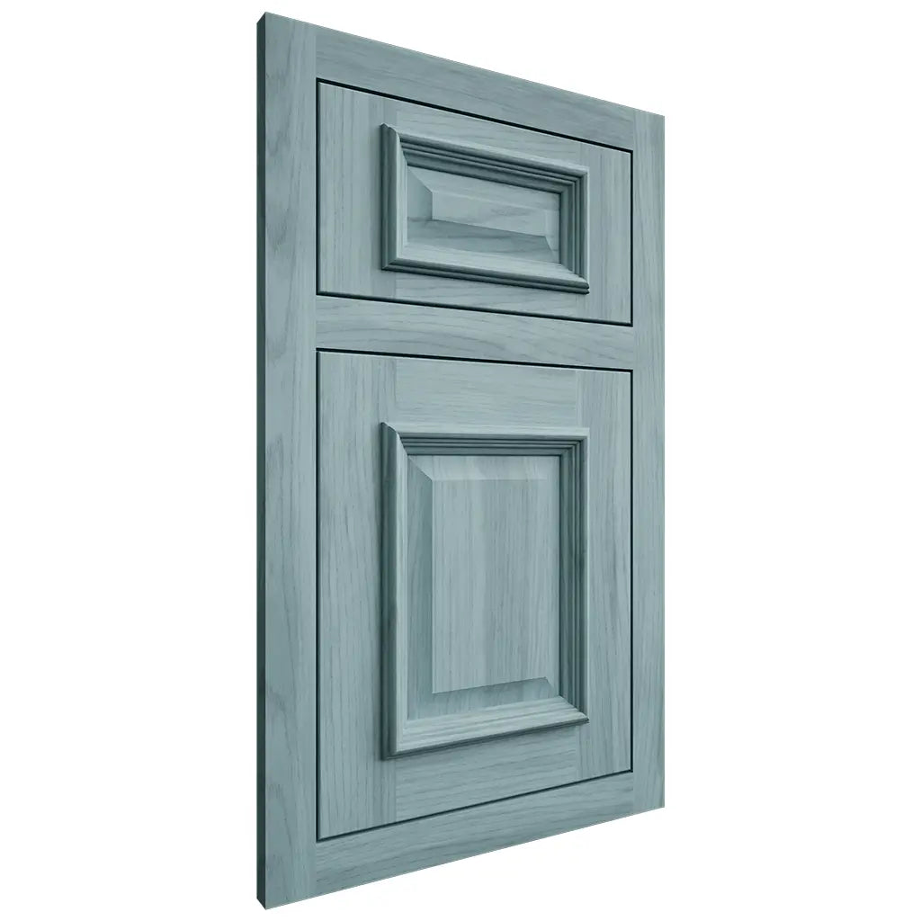 Shiloh Cabinetry Flush Inset Montgomery Hickory Plain Cut Sky Door