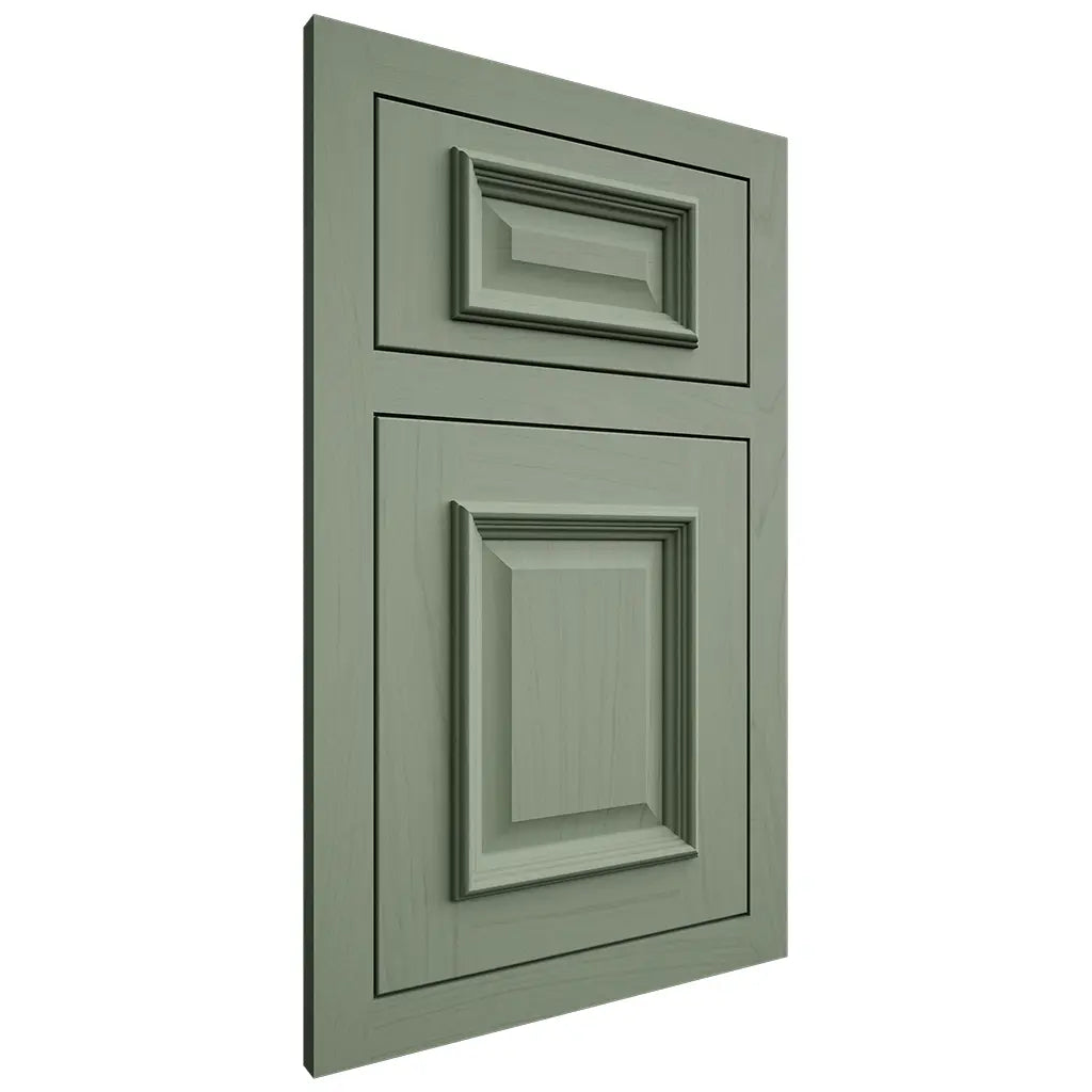 Shiloh Cabinetry Flush Inset Montgomery Poplar Plain Cut Moss Door